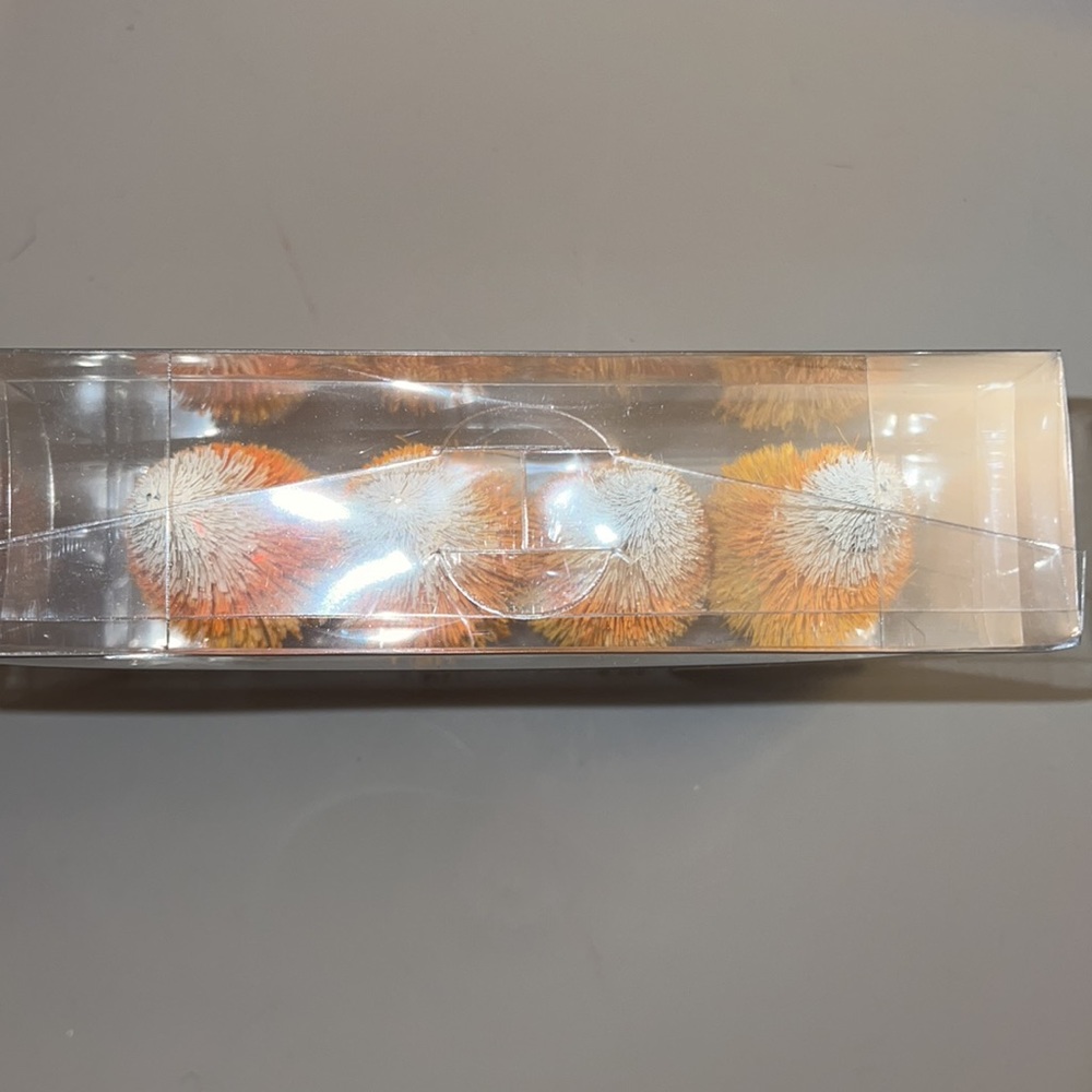 Orange yellow white mini bottle brush trees NIB - Picture 4 of 4